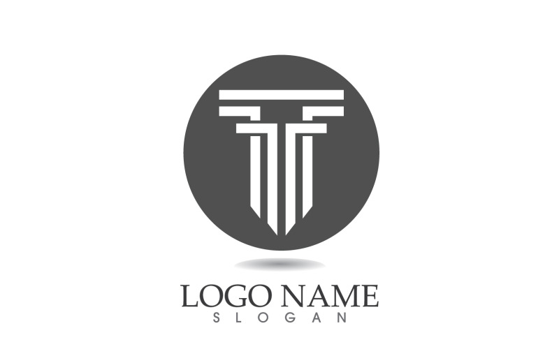 Pillar law logo and symbol vector design business v2 Logo Template