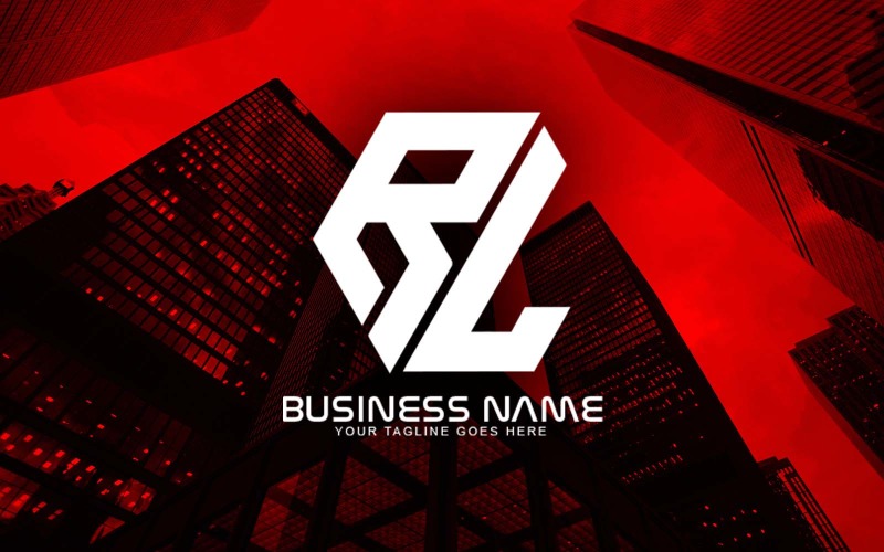 Professional Polygonal RL Letter Logo Design For Your Business - Brand Identity Logo Template