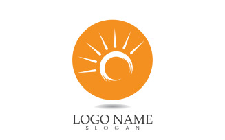 Sun vector logo and symbol template design v1
