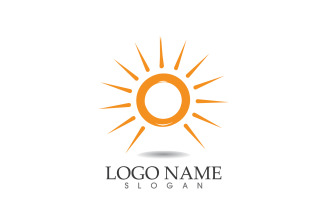 Sun vector logo and symbol template design v2