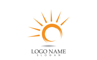 Sun vector logo and symbol template design v3