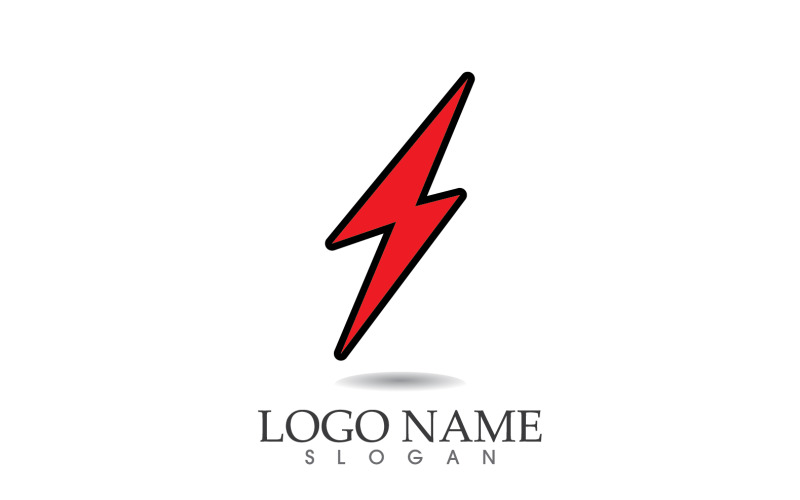 Thunderbolt lightning design logo vector version 35 Logo Template