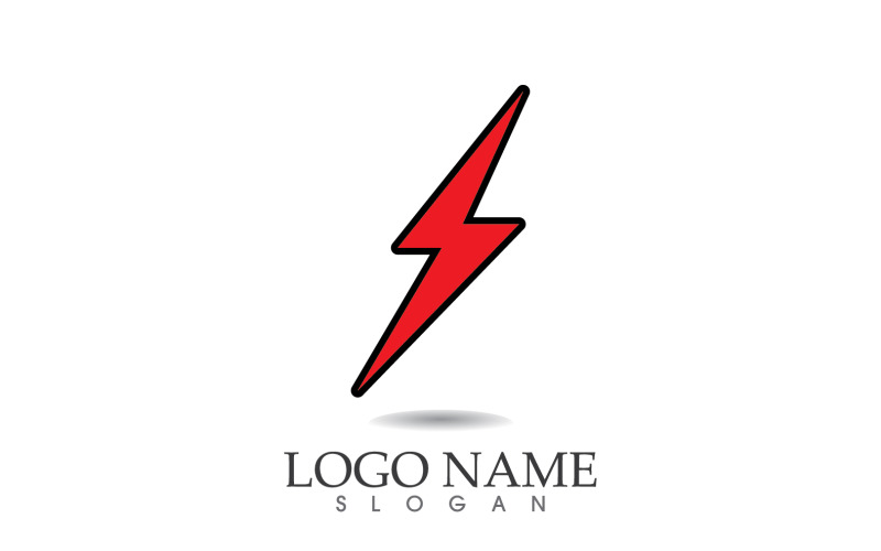 Thunderbolt lightning design logo vector version 37 Logo Template