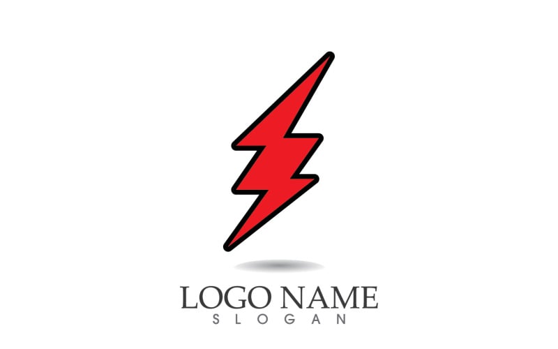 Thunderbolt lightning design logo vector version 39 Logo Template