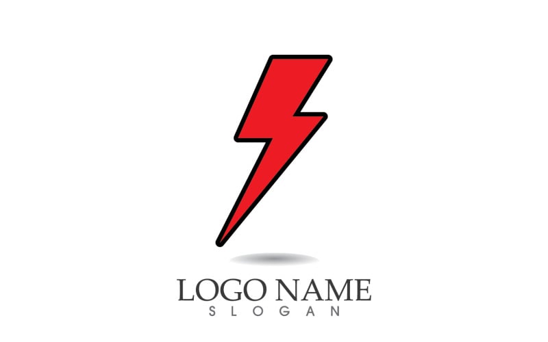 Thunderbolt lightning design logo vector version 41 Logo Template