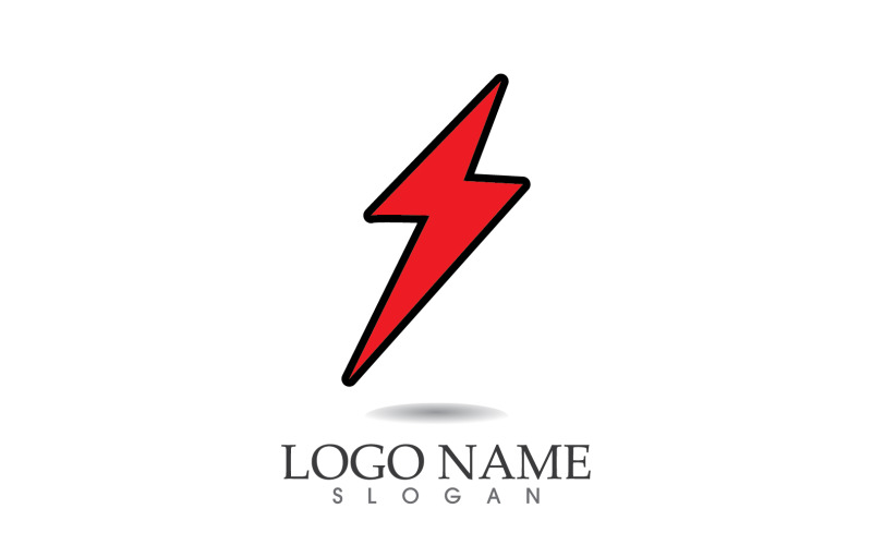Thunderbolt lightning design logo vector version 42 Logo Template