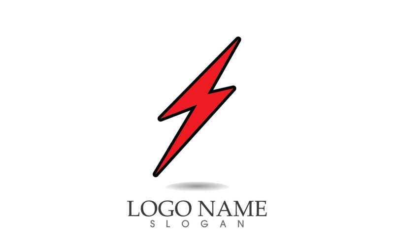 Thunderbolt lightning design logo vector version 44 Logo Template