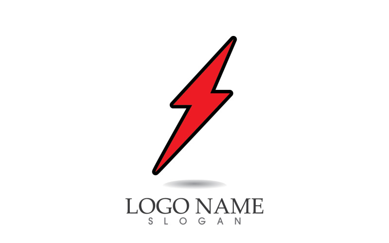 Thunderbolt lightning design logo vector version 45 Logo Template