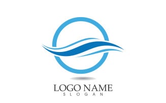 Wave water logo and symbol vector v10