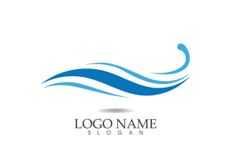 Wave water logo and symbol vector v3