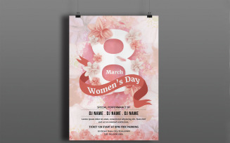 Women's Day Party Invitation Flyer Template