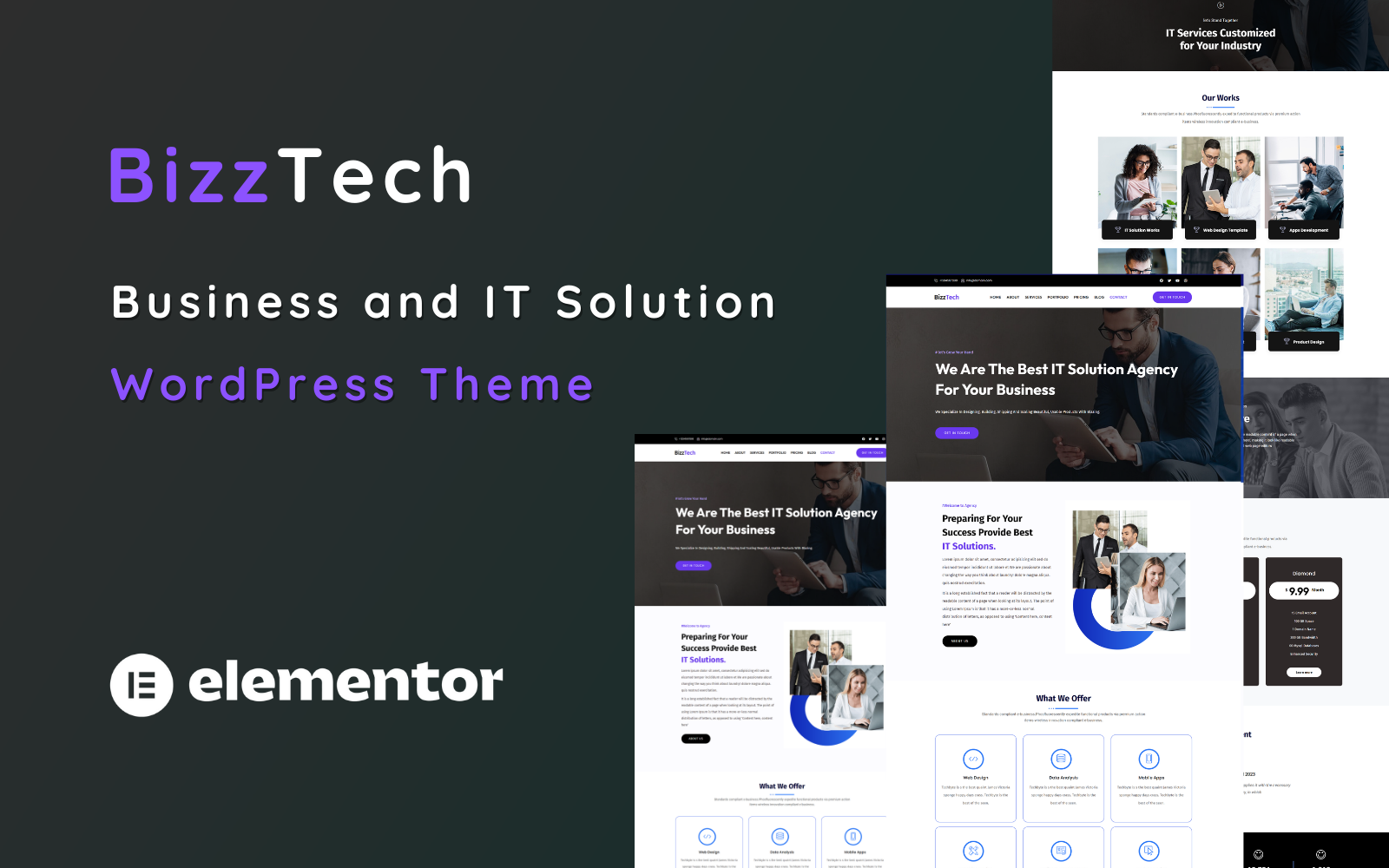 Bizztech - Multipurpose Business and IT Solution One Page WordPress Theme