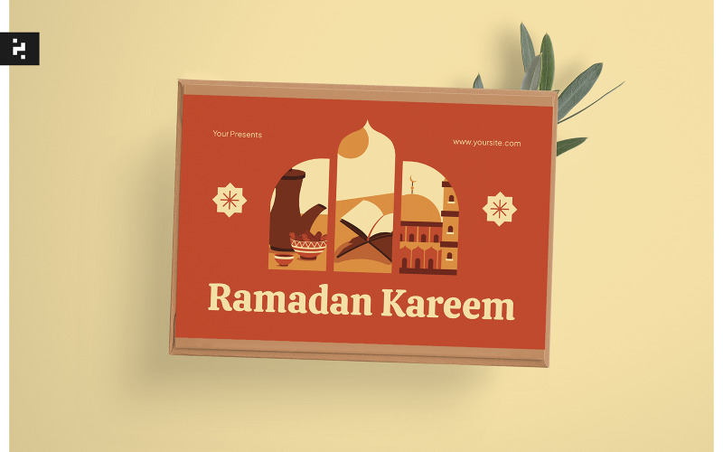Creative Ramadan Kareem Greeting Card Corporate Identity