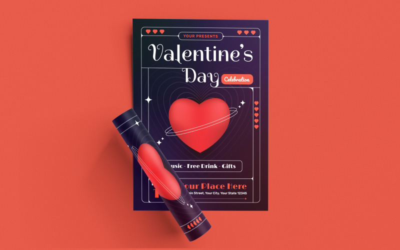 New Valentine's Day Flyer Template Corporate Identity