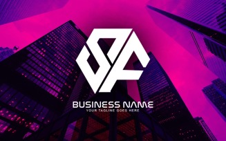 Professional Polygonal SF Letter Logo Design For Your Business - Brand Identity