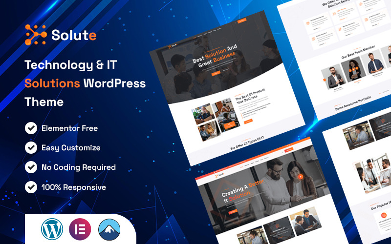 Solute - Technology & IT Solutions Wordpress Theme WordPress Theme