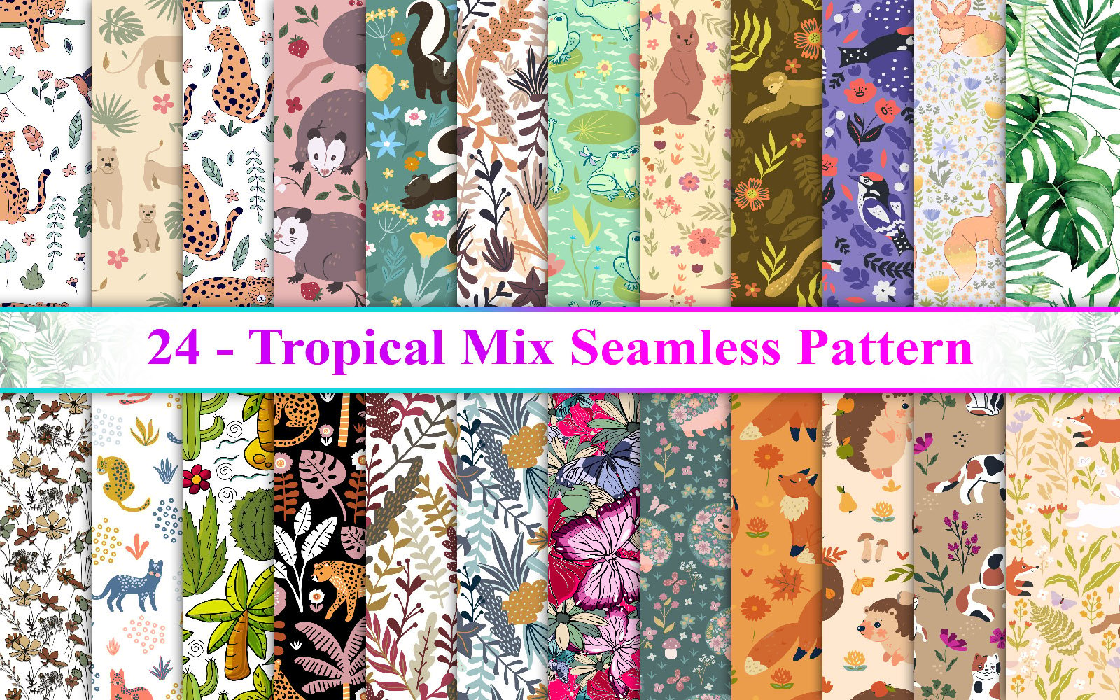 Kit Graphique #315352 Tropical Seamless Divers Modles Web - Logo template Preview