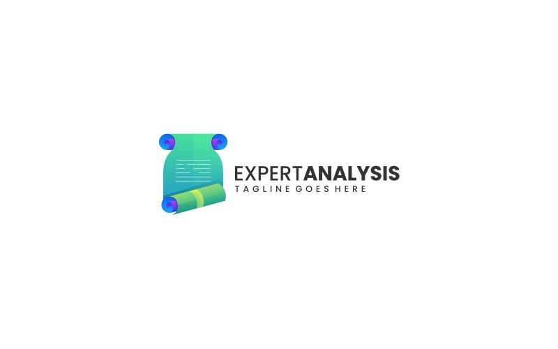 Expert Analysis Gradient Logo Logo Template