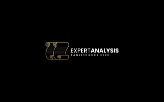 Expert Analysis Line Art Logo