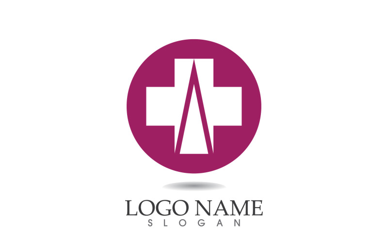 Medical cross Hospital logo vector symbol design v15 Logo Template