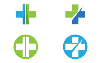 Medical cross Hospital logo vector symbol design v17