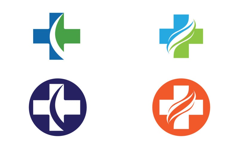 Medical cross Hospital logo vector symbol design v18 Logo Template