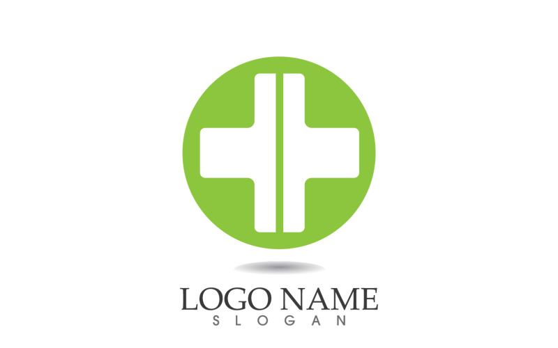 Medical cross Hospital logo vector symbol design v9 Logo Template