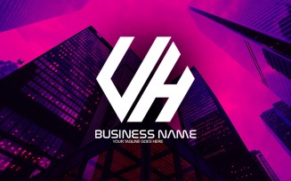 Professional Polygonal UH Letter Logo Design For Your Business - Brand Identity