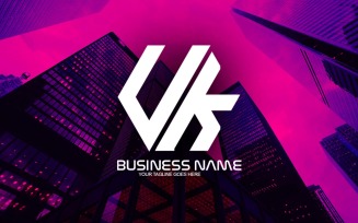 Professional Polygonal UK Letter Logo Design For Your Business - Brand Identity