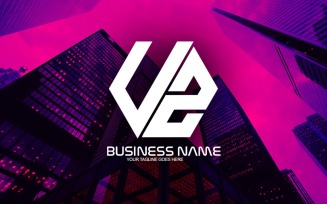 Professional Polygonal UZ Letter Logo Design For Your Business - Brand Identity