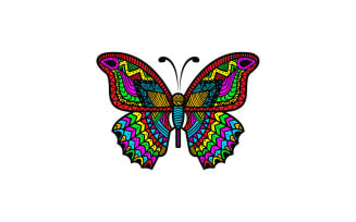 Realistic Colorful Butterfly Graphic Template