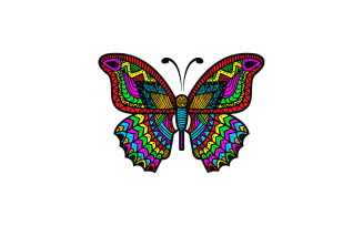 Realistic Colorful Butterfly Graphic Template