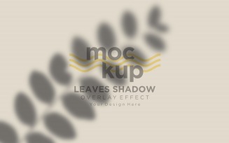 Effect of Shadow Overlay on Leaves Mockup