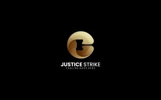 Justice Strike Gradient Logo Style