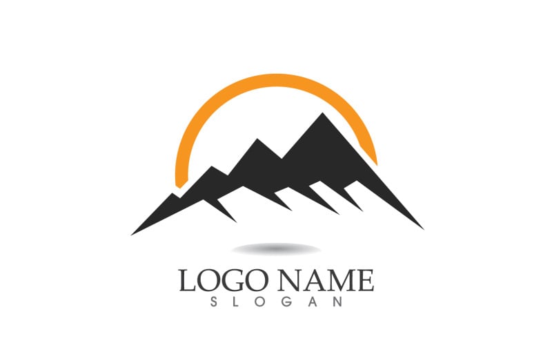 Landscape mountain logo and symbol vector v15 Logo Template