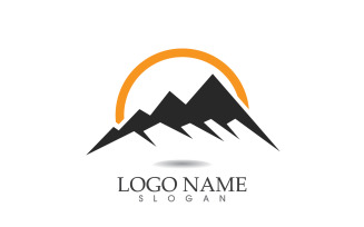 Landscape mountain logo and symbol vector v15