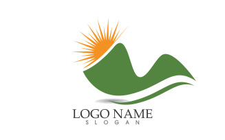 Landscape mountain logo and symbol vector v16