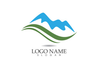 Landscape mountain logo and symbol vector v1