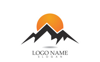 Landscape mountain logo and symbol vector v21