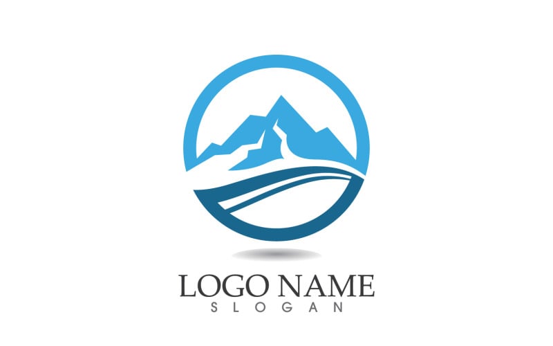 Landscape mountain logo and symbol vector v23 Logo Template
