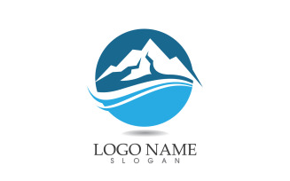 Landscape mountain logo and symbol vector v24