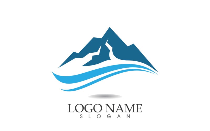 Landscape mountain logo and symbol vector v25 Logo Template
