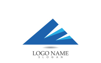 Landscape mountain logo and symbol vector v3
