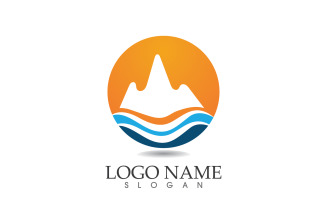 Landscape mountain logo and symbol vector v4