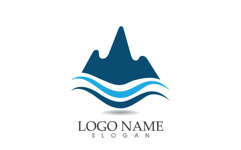 Landscape mountain logo and symbol vector v5 Logo Template