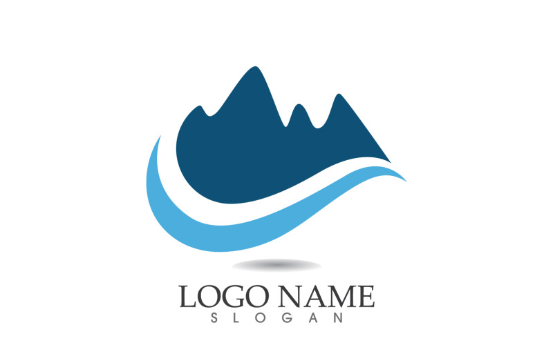 Landscape mountain logo and symbol vector v7 Logo Template