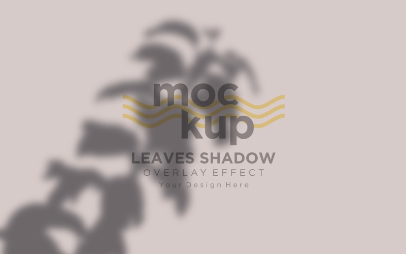 Leaves Shadow Overlay Effect Mockup. Product Mockup