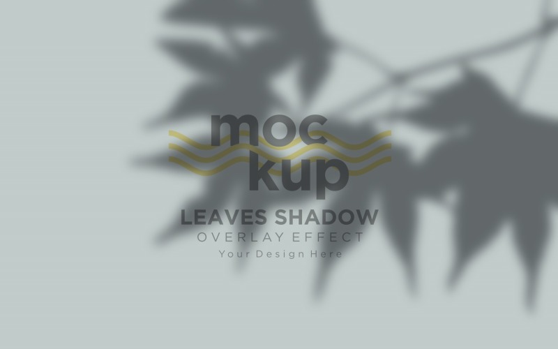Leaves Shadow Overlay Effect Mockup.. Product Mockup