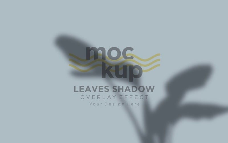 Mockup Of Leaves Shadow Overlay Effect. Product Mockup