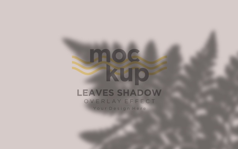 Mockup with Shadow Overlay Of Leaves Product Mockup